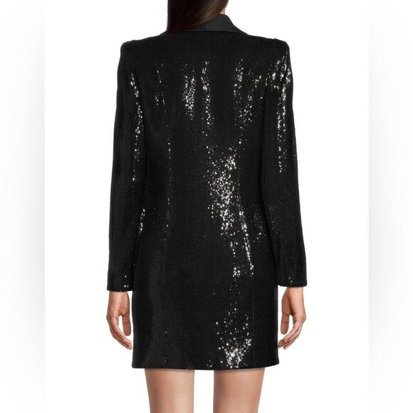 Aidan by Aidan Mattox Sequin Tuxedo Minidress size 0 - Picture 2 of 13